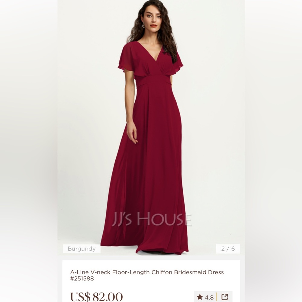 Burgundy bridesmaids dress